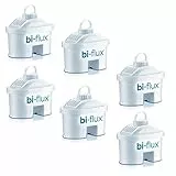 Cartuccia filtrante per acqua LAICA Bi-Flux – Preserva i sali minerali riducendo cloro e metalli pesanti – Riduce la durezza dell'acqua del rubinetto – Filtro per brocche d'acqua, confezione da 6