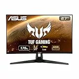 ASUS TUF Gaming VG27AQ1A Monitor Gaming 27”, WQHD (2560x1440), 170Hz, IPS, Tempo di Risposta 1ms, G-SYNC, Extreme Low Motion Blur, Tecnologia Shadow Boost, HDR10, Regolabile, Nero