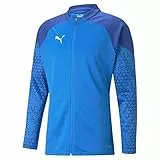 PUMA Giacca da Allenamento Teamcup, Lavorata a Maglia Uomo, Blu Elettrico Limonata, M