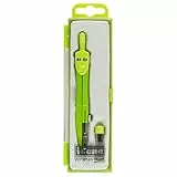 Idena 22072 - Compasso scolastico con puntali di ricambio, verde, 1 pz.