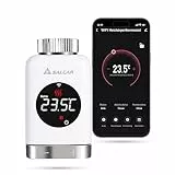 SALCAR Valvola Termostatica Intelligente WIFI Termostato TRV801W Testa Termostatica Compatibili con Amazon Alexa & Google Assistant Programmabili Tuya Smart Termostato, Nessun Gateway Richiesto