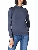 PIECES Pcesera LS Noos BC-Maglia a Collo Alto Maglione, Ombre Blu, M Donna