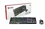 MSI VIGOR GK30 - Tastiera da gioco MEMchanical + pacchetto di mouse da gioco (layout UK, tastiera RGB a 6 zone, mouse per illuminazione RGB a doppia zona, sensore ottico da 5000 DPI, centro MSI)