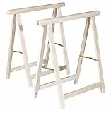 VERDELOOK Coppia cavalletti pieghevoli in legno 75x75cm fai da te