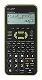 Sharp EL-W531 XH-GR - Calcolatrice scientifica a 4 righe, WriteView, ingresso D.A.L, batteria) verde