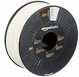 Amazon Basics - Filamento per stampanti 3D, in ABS, 1.75 mm, bianco, 1 kg per bobina