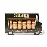 Modern Gourmet Foods, Set Regalo Perfetto per Grill in Confezione Food Truck, 45 Grammi Ciascuno, Include 2 Salse, 2 Rub di Spezie, 1 Salsa per Ali di Pollo e 2 Salse Barbecue