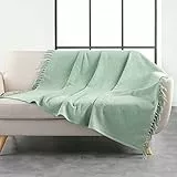 Douceur d'Intérieur ZAMINA Plaid, Verde, 125 x 150 CM