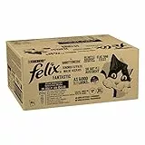 Purina Felix Le Ghiottonerie Cibo Umido per Gatti con Manzo, Pollo, Merluzzo e Tonno, 80 Buste da 85g