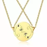 OIDEA Collana con Ciondolo a Forma di Puzzle Gatto per Uomo Donna Lovers Lui Lei in Acciaio Inossidabile Regalo per Amante Migliore Amico in Argento Oro