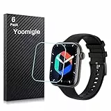 Yoomigle 6 Pezzi Compatibile con AMZSA P45 1,8'' Smartwatch Pellicola Protettiva Per KIQULOV P45 1.8 Pollici Watch Proteggi Schermo Protezione Film Flessible Anti-Graffi Screen Protector