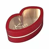 Cabilock San Regalo di Giorno Scatola Labbro Rosso Contenitore di Caramella Bouquet di Fiori Regalo Scatola di Imballaggio Fiorista Box con Finestra Coperchio per La Cerimonia