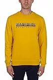 NAPAPIJRI - Felpa Uomo Girocollo con Logo - Taglia L, Giallo