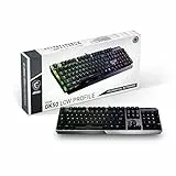 MSI Vigor GK50 Low Profile IT Tastiera Gaming Meccanica (Kailh LP White), retroilluminazione LED RGB Mystic Light per singolo tasto, design tasti ottagonale, Gaming e Ufficio, Layout ITALIANO QWERTY