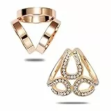 PPX Confezione da 2 Fashion Sciarpa Anello Fibbia Moderna Semplice Tripla Chiusura Scorrevole Gioielli Lucido Foulard di Seta, Abiti Scialle Anello Wrap Holder
