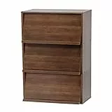 Iris Ohyama, Mobile, Libreria, Scaffale portaoggetti, 3 ante pieghevoli, Design, Solido, Moderno, Multiuso, Ufficio, Camera da letto, Soggiorno, Flap Rack CHR-3, Marrone