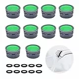 Confezione da 10 aeratori per rubinetti con guarnizione da 10 pezzi, limitatore rubinetto, accessori da bagno, inserti filtranti, pezzi di ricambio per rubinetto, adatto per bagno, cucina