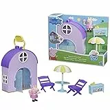 Peppa Pig Peppa's Club Peppas Gelateria giocattolo prescolare, contiene 1 personaggio, 4 accessori, maniglia per il trasporto, dai 3 anni in su, Multi Color, F4387