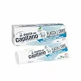 Pasta del Capitano, Dentifricio Placca e Carie Bio, Garantisce una Pulizia Profonda, Protegge Denti e Gengive, Soluzione Ideale contro Placca e Carie, 100% Made in Italy, Tubetto da 75 ml
