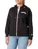 Champion Legacy Legacy Color Punch W - Light Powerblend Fleece Full Zip Felpa con Cappuccio, Nero, Donna FW23