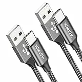 Cavo USB type-c, [2Pezzi 1Metri] Cavo USB C Nylon Ricarica Rapida per Android Samsung Galaxy S21 Ultra,Note 20,Z Fold 3,Huawei P50,Mate 40,MateBook,Xiaomi Mi 11 Lite,OnePlus 9,Google Pixel 5,Realme