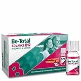 Be-Total Advance B12 Integratore Alimentare con Vitamina B12, Niacina e Zinco, Supporto per l'Energia Fisica e Mentale, Adulti Dopo i 50 Anni, 15 Flaconcini