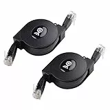 Cable Matters Cavo Ethernet retrattile 2-Pack (cavo retrattile Cat5e, cavo Cat 5e) che supporta 10/100/1000 Mbps Gigabit Ethernet