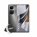 OPPO Reno10 Smartphone 5G, AI Tripla Fotocamera 64+32+8MP, Selfie 32MP, Display 6.7' 120HZ AMOLED, 5000mAh, RAM 8GB (Esp fino 16GB) + ROM 256GB, Supporto Auto, Versione Italia, Silvery Grey