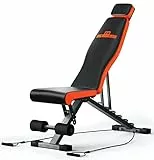 ACTIVEWEIGHT Panca Pesi Da Palestra Pieghevole Regolabile | 90 gradi, inclinazione, declino | Premontato | Set di pesi | Multifunzione | Allenamento per tutto il corpo