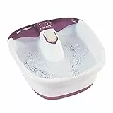 HoMedics Bubble Mate Foot Spa Idromassaggiatore Plantare, Pediluvio Massaggiatore Piedi Elettrico, con Pietra Pomice Esfoliante, Mantenimento Temperatura Acqua, Bianco