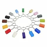 Comius Sharp 16 Pz Brick Portachiavi, 2x4 Portachiavi da Costruzione per Feste di Compleanno per Bambini, Premi per Bambini, Rifornimenti per Feste a Tema Mattoni (16 colori)