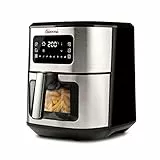 Girmi FG88 Friggitrice ad Aria con Finestra 'EcoFrit Look', 6,5L, 1700 Watt, antiaderente, Acciaio