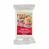 Funcakes Pasta Di Zucchero Bright White: Facile Da Usare, Liscia, Flessibile, Morbida E Pieghevole, Halal, Kosher E Senza Glutine. 250 Gr, Vaniglia, ‎12 x 7 x 2.5 cm 0.27 grammi