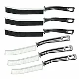 WYAN 6 pezzi Spazzola per la pulizia del bagno,Spazzola per fughe,Spazzola pulizia doccia,per Piastrelle,Pulizia Profonda per Bagno e Cucina(Nero + Bianco)