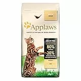 Applaws Alimenti completi per gatti adulti secchi e senza cereali di Applaws, sapore di pollo naturale - sacchetto richiudibile da 2 kg
