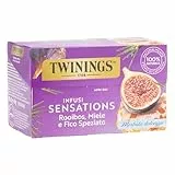Twinings, Infuso Sensations di Roiboos Aromatizzato al Miele e Fico Speziato, Bevanda Relax, Senza Caffeina, Aroma Naturale, Infusi e Tisane, confezione da 20 filtri