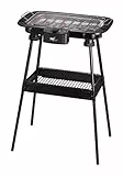 Melchioni Family | BBQ2 Barbeque Elettrico da Terra 2000W - Nero, Completamente Smonatabile, Dimensioni Griglia 38x22 cm, Termostato Integrato