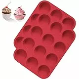 BASVII 2 Teglia per Muffin Silicone, 12 Stampi, 29.2 x 22 x 2.8 cm, Stampo Muffin, Stampi per Muffin Rivestimento Antiaderente per Muffins, Cupcake