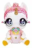 Glitter Babyz MGA Unicorn Baby Bambolina - LUNITA SKY - Cambia colore, capelli rosa glitterati, maglietta «Believe in Yourself», pannolino, bottiglia e ciuccio - Età: 3+ anni