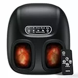 RENFO Portatile Massaggiatore per i piedi con Calore per Fascite Plantare, Shiatsu 3D Impastamento, Compressione, Massaggiatore Elettrico per Piedi, Regali per Uomini Donne, Telecomando