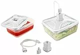 MACOM Forever Fresh 705. Set Universale con 2 Contenitori per Macchine Sottovuoto Alimenti, 600 ml e 900 ml, Plastica