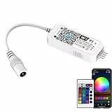 HaoDeng WiFi Wireless Smart Controller LED, Compatibile con Alexa & Google Assistant e IFTTT, funzionante con Android, sistema iOS e luci a strisce LED RGB, viene fornito con telecomando a 24 tasti