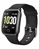 ASIAMENG Orologio Smartwatch Uomo Donna Orologio Contapassi Fitness Orologio Sportivo Cardiofrequenzimetro da Polso Impermeabile IP68 Multisport Notifiche Whatsapp e Chiamate Telegram per Android iOS