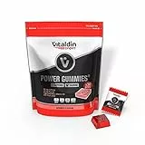 VITALDIN SPORT Power Gummies – 80 mg Caffeina, 40 mg Taurina per dose + Vitamina B6 – 30 Caramelle Gommose – Bites gusto Frutti Rossi – Vegano
