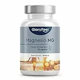 Gloryfeel Magnesio Integratore 90 Capsule per 3 Mesi di Fornitura, Elementare, per Supporto Muscolare, Gastrointestinale e Affaticamento, 250 mg Puro, Sali Minerali