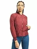 URBAN CLASSICS Giubbotto Bomber da Donna con Polsini a Coste, Giacca a Vento Leggera, Giubbottino Bomber a Maniche Lunghe con Cerniera e Tasche, Colore: Burgundy, Taglia: M