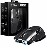 EVGA X20 Mouse da Gioco, Wireless, Nero, Personalizzabile, 16.000 DPI, 5 Profili, 10 Pulsanti, Ergonomico, 903-T1-20BK-K3