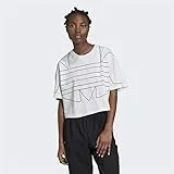 adidas Logo LRG Tee, T-Shirt (Short Sleeve) Donna, Bianco/Nero, 42
