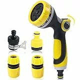 Palwin Pistola per Irrigazione, Acqua a Spruzzo con 10 Modalità Regolabili, Multifunzione Pistola da Giardino, Pistola Acqua Giardino Per Doccia Giardino, Lavaggio Auto e Pet