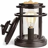 SALKING Elettrico Lampade profumate per cubetti di Cera profumata, Bruciatori per Oli Essenziali, Lampada a Luce Notturna a Bagliore Caldo con Lampadina Edison da 40W